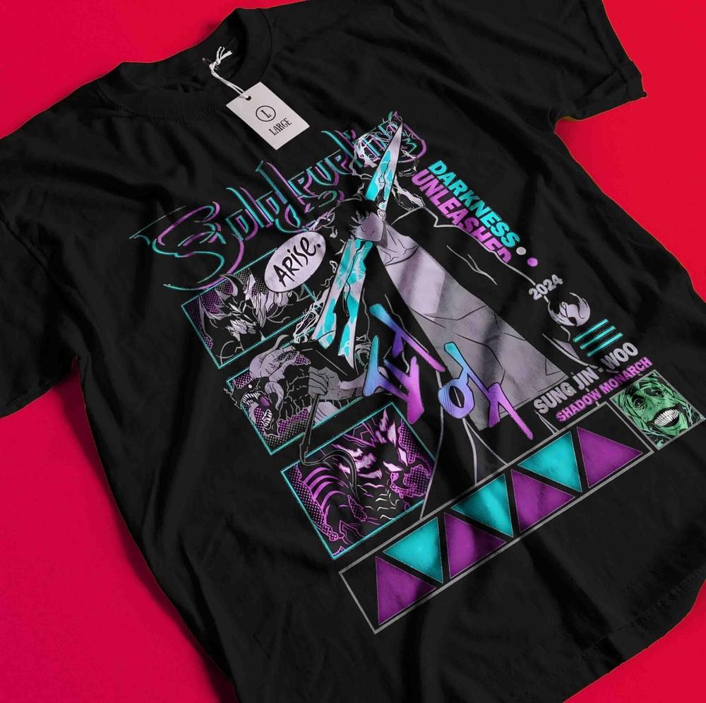 Solo Leveling T-Shirt Sung Jinwoo Shirt Cha Haein Tshirt Antares Tee Anime Gift BB269