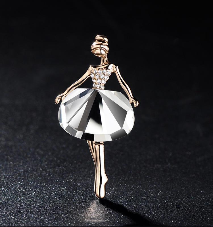 Clothes Elegant Women Prom Jewelry Gift Classic Fashion Girls Ballet Dance Brooch Badge KTY