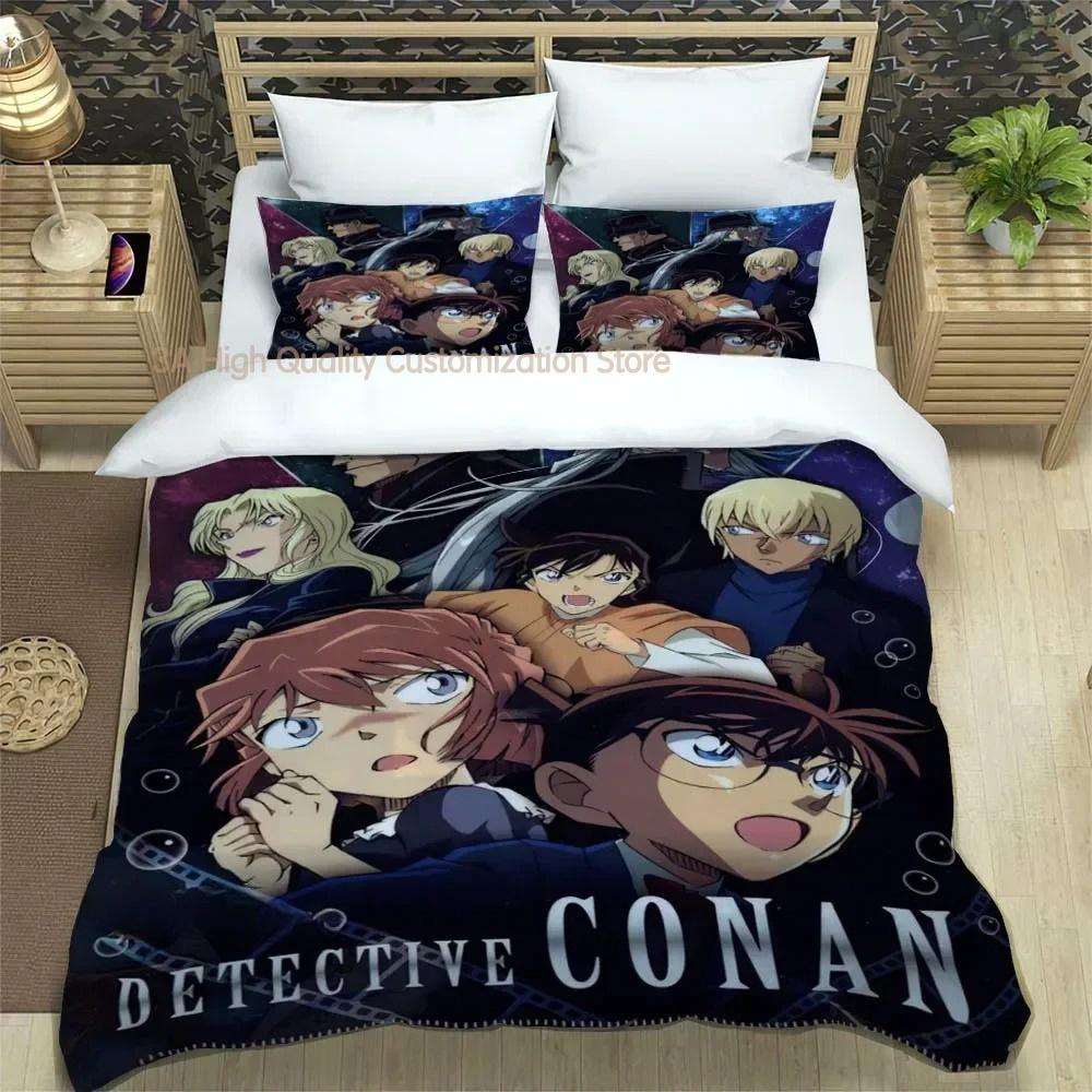 Detective Conan Cartoon Bedding Sets exquisite bed supplies set duvet cover bed comforter set bedding set luxury birthday gift