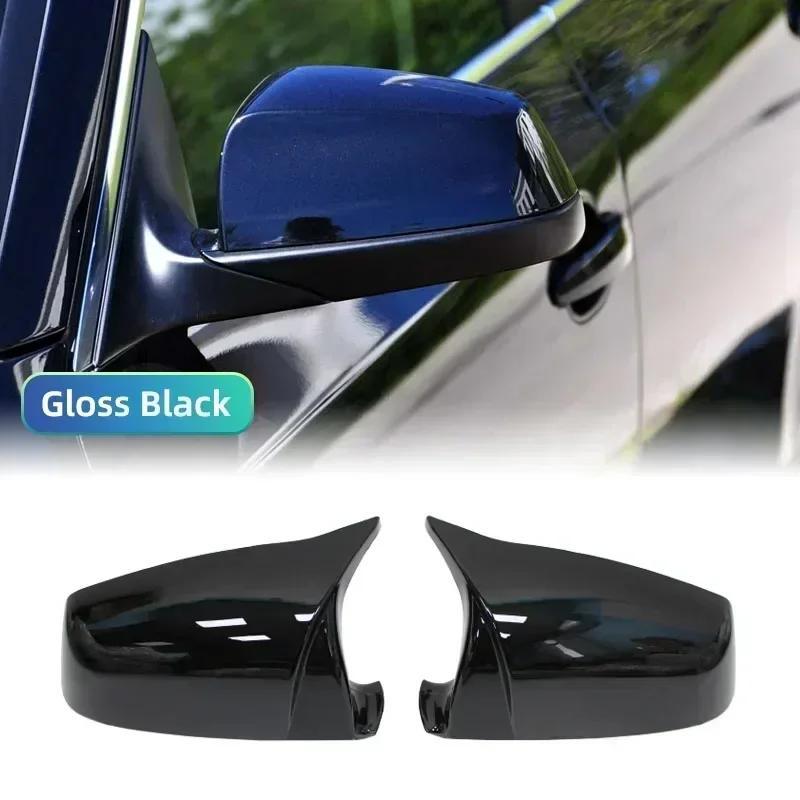 Side Wing Rearview Mirror Cover Cap Carbon Fiber Black For BMW 5 6 7 Series E60 E61 E63 E64 F01 F02-F04 F06 F07 F10 F11 F12 F13