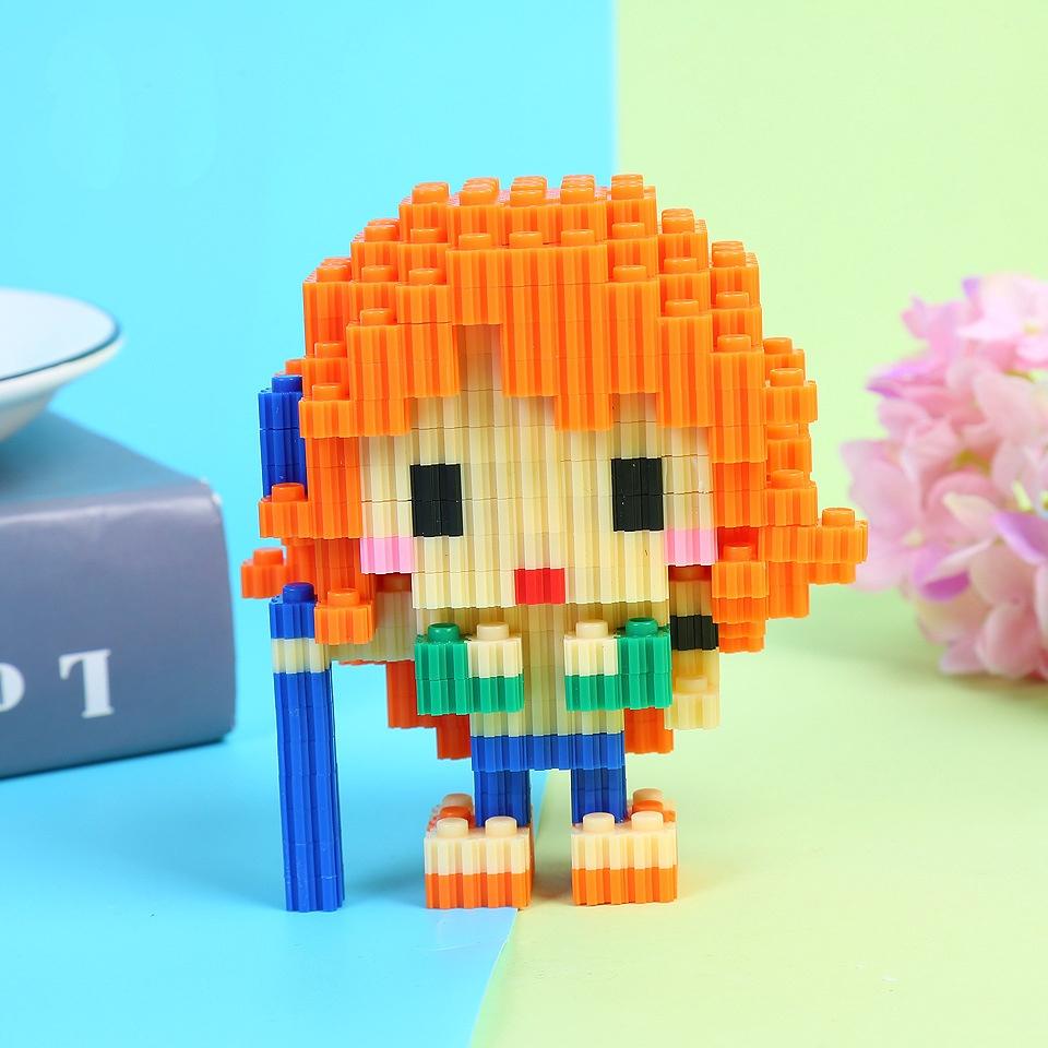 Волшебные блоки Pirate Monkey D Luffy Chopper Zoro Portgas·D· Ace Micro Diamond Brick для строительных блоков, игрушек