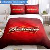 3PCS Budweiser Galaxy Bow Tie Bedding Set 2D Printing (Includes 1 Duvet Cover + 2 Pillowcases Coreless), Bedroom decor,Fan gift