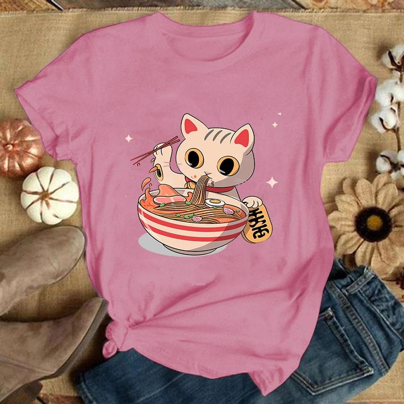 (Premium T-shirt)New Funny Cat T Shirt Short Sleeve O Neck Summer Casual Letter Printing T-Shirt Top Tee(Ship Within 24 Hours)