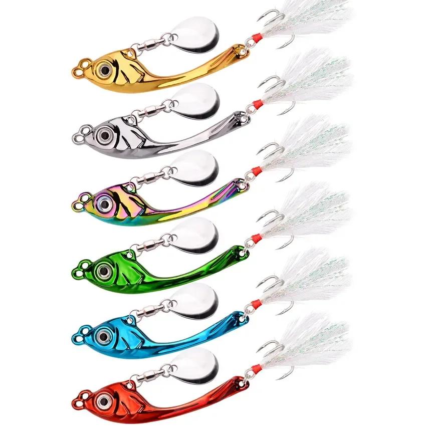 Spinner Bait 7g 10g 15g Metal Vib Fishing Lure Trolling Spoon Wobbler Toning Hard Bait With Sequin Pesca For Bass Pike