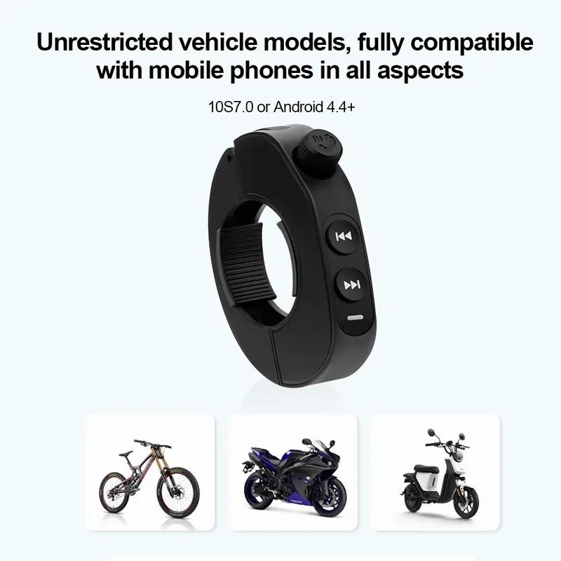 Беспроводной Bluetooth 5.3 Медиа-кнопка Пульт Дистанционного Управления Мотоциклетный Шлем Наушники Автомобильный Руль MP3 Музыка Плей Для Телефонов