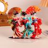 Традиционная японская гейша Легкая акриловая статуэтка Офисный орнамент Декор