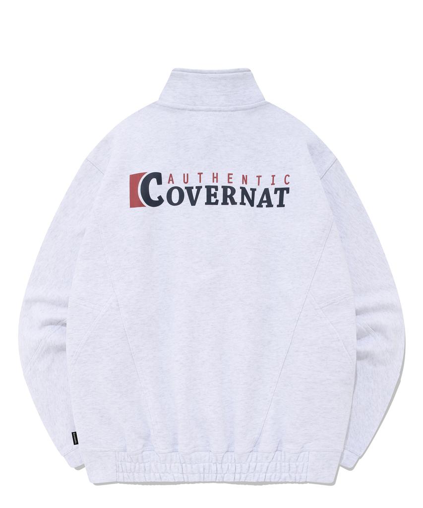 COVERNAT Oversized Chevron Sweat Anorak Heather Grey