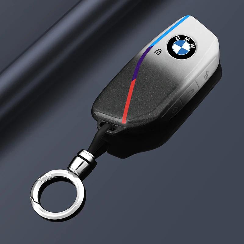 KWMBS1 Car Sticker Car Key Fob Ring Chain Cover Case For BMW 530i 540i 550e 750e 740i 760i X1 X2 X5 X6 X7 M5 iX1 iX2 iX XM i5 i7 2024 2
