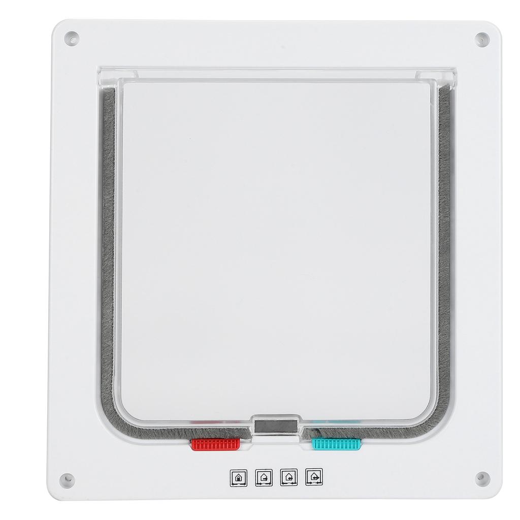 Кошачий замок Защитная дверца-откидная дверца для кошек Пластиковая дверца для маленьких домашних животных Бытовые принадлежности для домашних животных Белый L