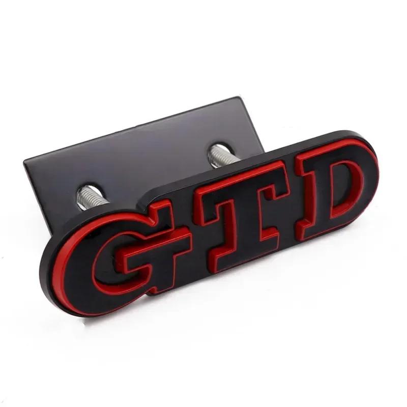 3D Metal Car Front Grill GTD Logo Rear Trunk Sticker Emblem Badge For Volkswagen VW Golf 4 5 6 7 7 MK4 MK5 MK6 MK7 MK8