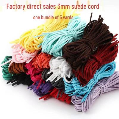 Корейский кудрявый замшевый шнур из коровьей кожи, шириной 3 мм, для DIY поделок ручной работы и украшений