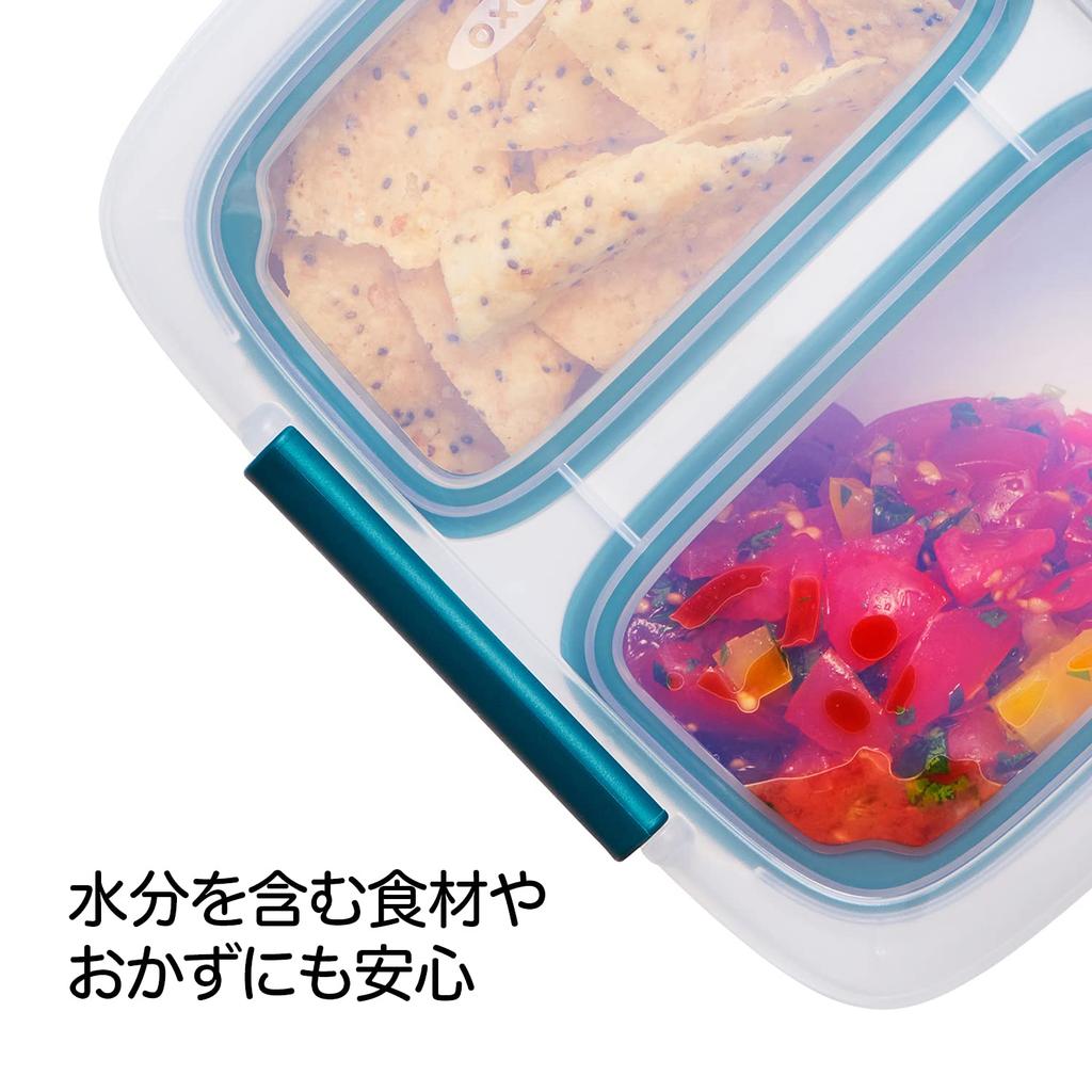 Контейнер для хранения ланч-боксов OXO Prep Go, разделитель, встроенный, подходит для использования в микроволновой печи, 0,4 л
