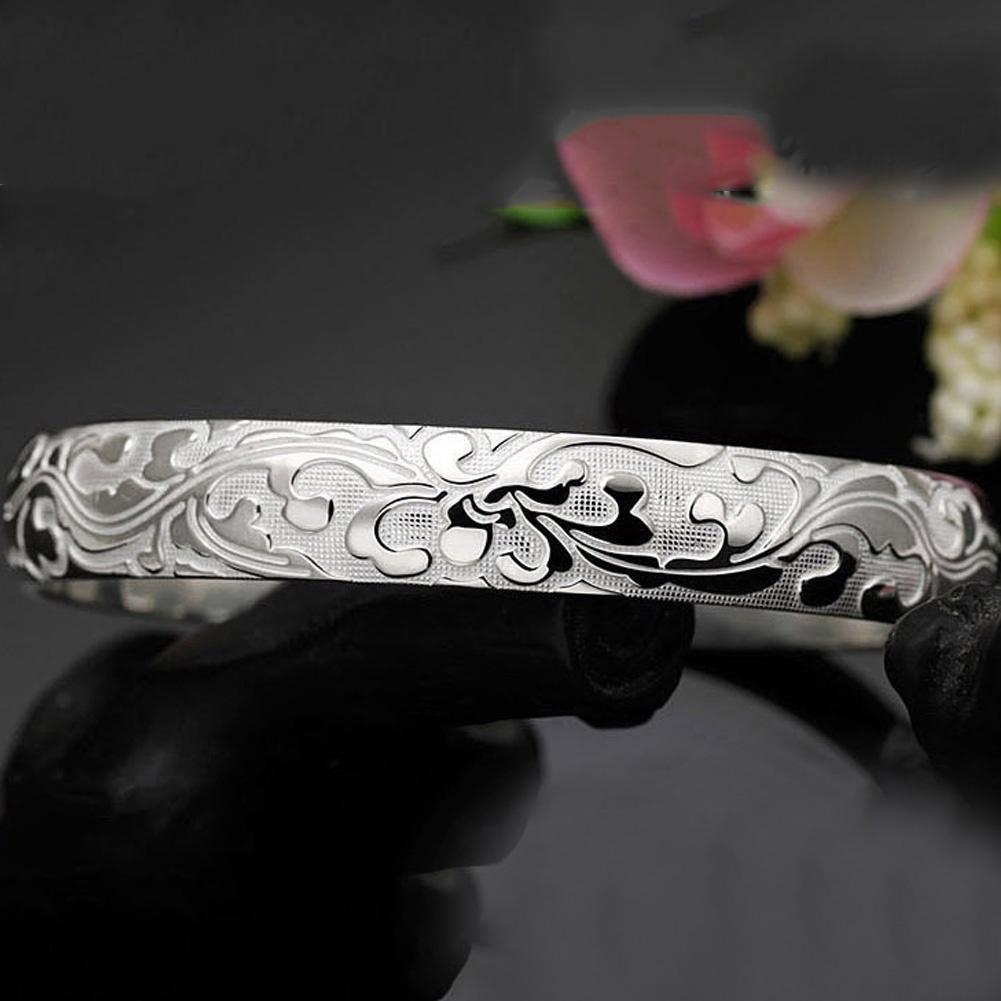 Открытый браслет-манжета с подвеской в виде цветов, Элегантный женский ювелирный браслет, Идеально подходит для подарка на праздник с аксессуарами ручной работы