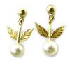 [N3922] - Golden Ivory 'Ophélie' Designer Earrings