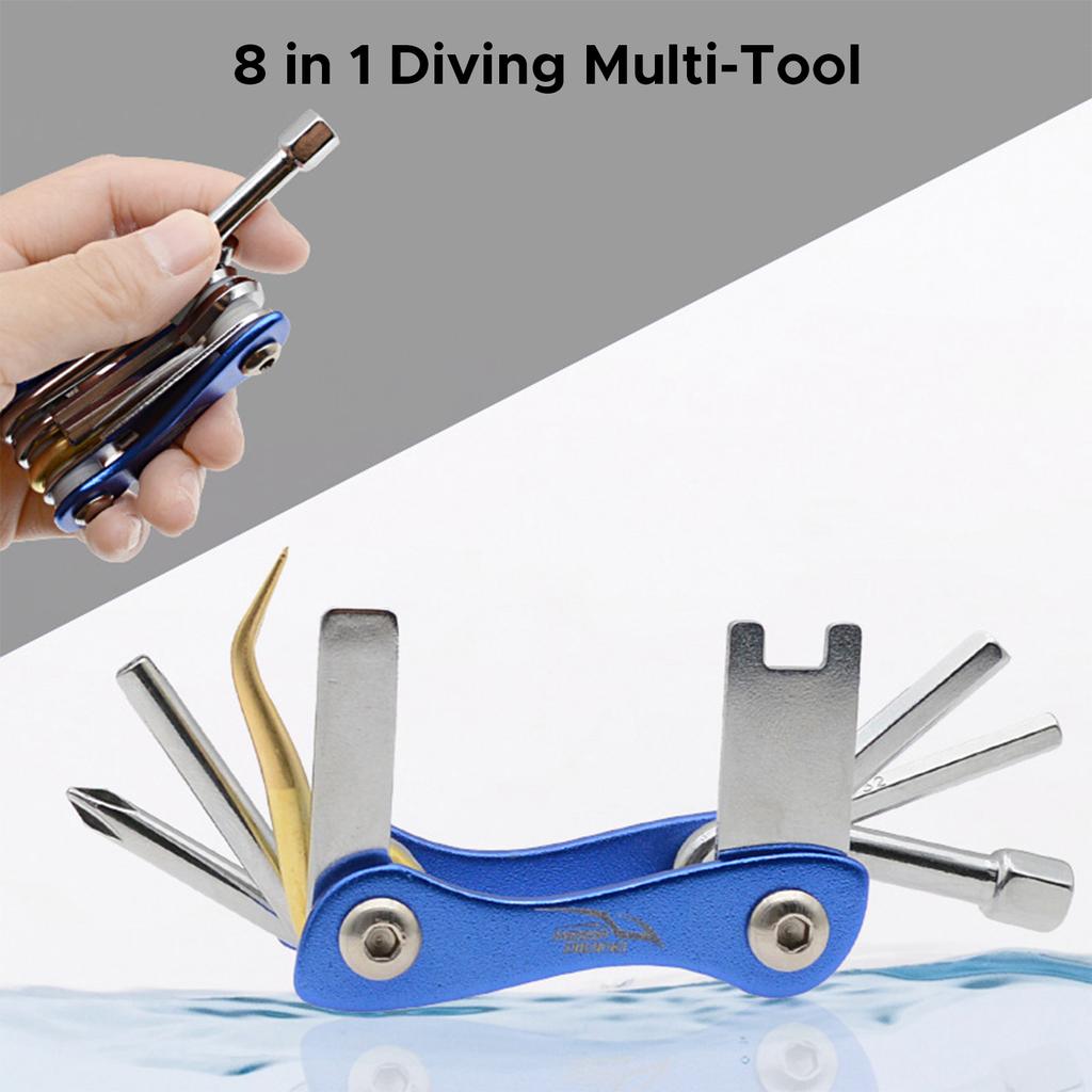 8 In 1 Diving Multi-Tool Stainless Steel Diving Repair Tool Diver Pick Repair Tool