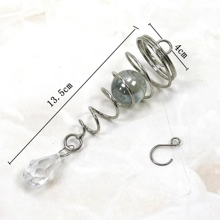 Вращающийся Спираль Хвост Спиннер Ветра Звонки Хрустальный Стеклянный Шар Подвеска Маятник Сад Детская Окна Висячие XMS Елочные Украшения