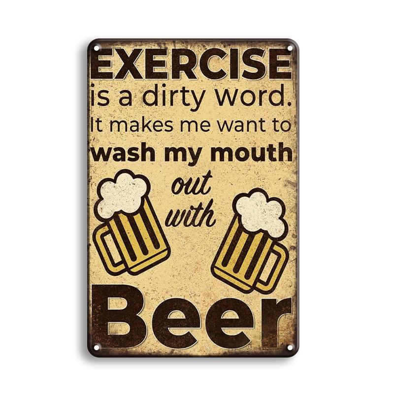 INEED Vintage Beer Metal Sign Poster Wall Decor Tin Sign Decorative Plate Iron Plaques Club Bar Home Man Cave Retro Decor