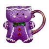 Ceramic Gingerbread Man Mug Christmas Gingerbread Man Shaped Coffee Cup with Handle for Coffee Tea Hot Chocolate Water