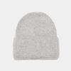 Angola Rabbit Fur Warm Solid Color Knitted Hat Women's Autumn and Winter Versatile Candy Color Vertical Stripe Thickened Ear Protection Hat