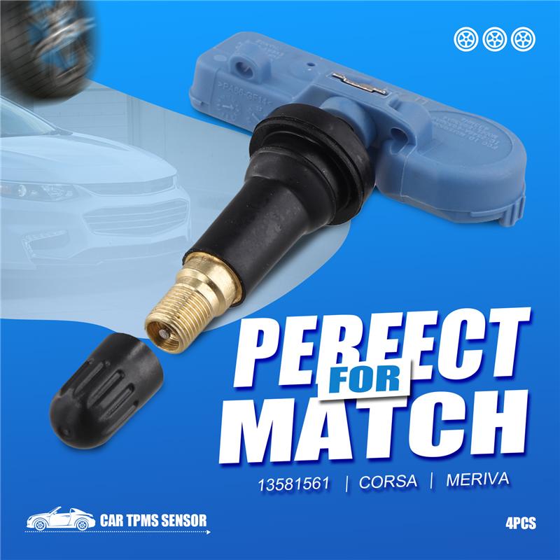 Precise 4Pcs Car TPMS Sensor 13581561 For Malibu Opel Vauxhall Corsa Tire Pressure Sensor Monitoring System