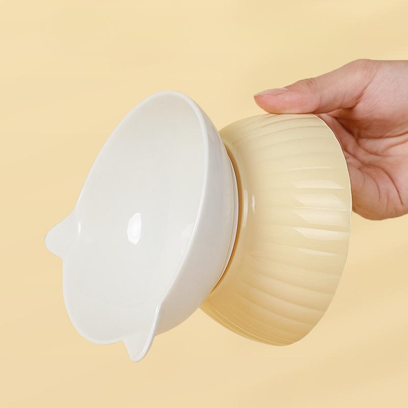 Cat Bowl Ceramic Pet Dog Supplies Dog Bowl Single Bowl Dog Bowl Cat Food Bowl Teddy Dog Kitten Rice Bowl Cat Food Bowl