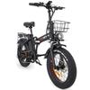 DRVETION AT20 Electric Bike 750W Motor, 48V 10Ah/15Ah/20Ah Battery, 50/65/80 KM Range, 25 KM/H Speed, 20*4.0 Inch Tires E-Bile
