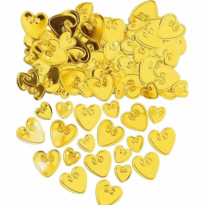 Amscan Конфетти с тиснением в виде металлических сердечек