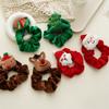 Plush Christmas Scrunchies Winter Hair Ring Lint Hair Rope  Girl