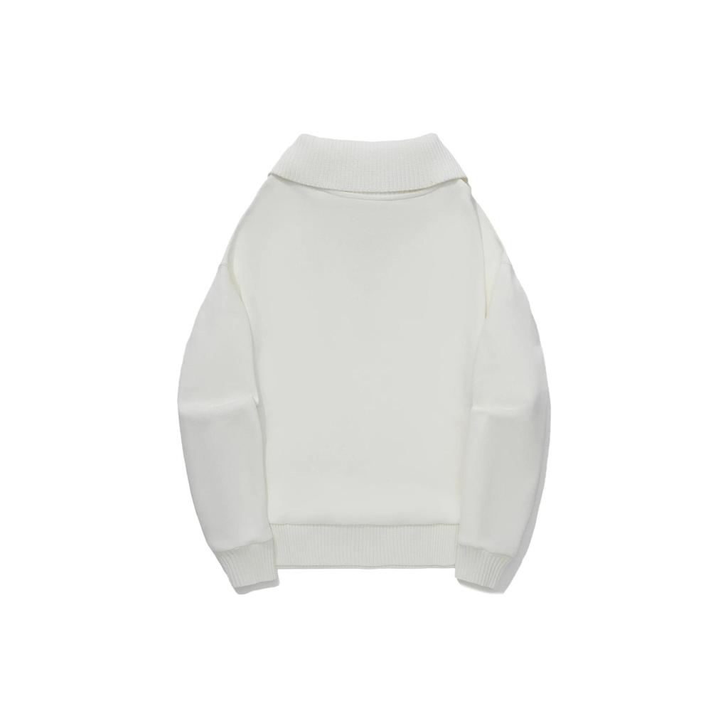 Свободный пуловер с принтом Li Ning, женская толстовка цвета Off-White AWDT698-5