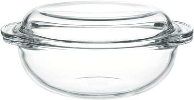Iwaki Glass Кастрюля для тушения риса, можно мыть в посудомоечной машине, жаростойкая, 1,5 л, B683, Микроволновая печь, Плита, Духовка, Пароварка, Миска,