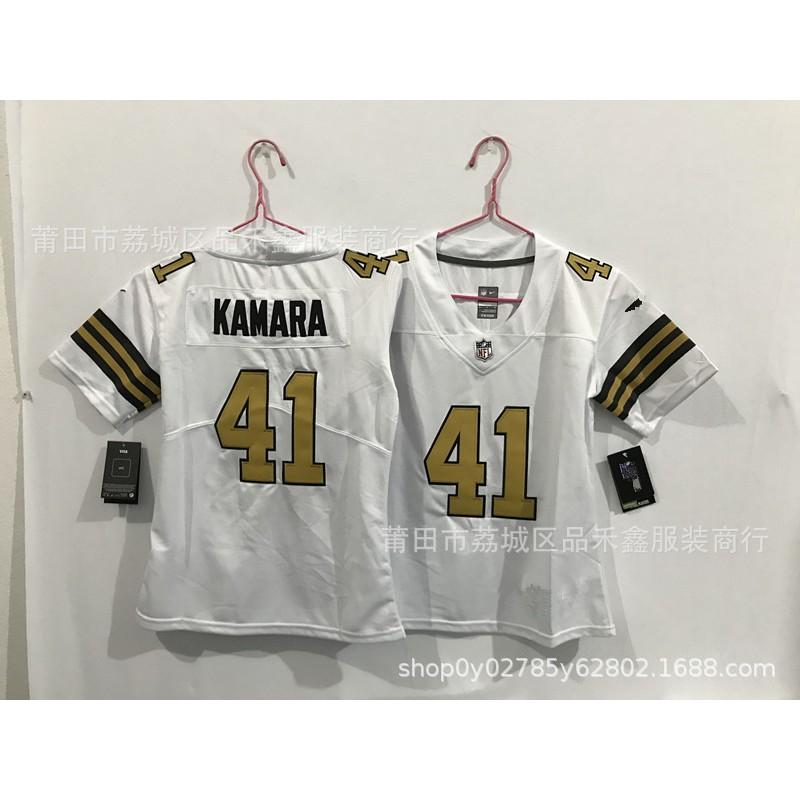 New Orleans Saints NFL Football Jersey Women Kids Cotton Blend Team Uniform Kamara 41 Brees 9
