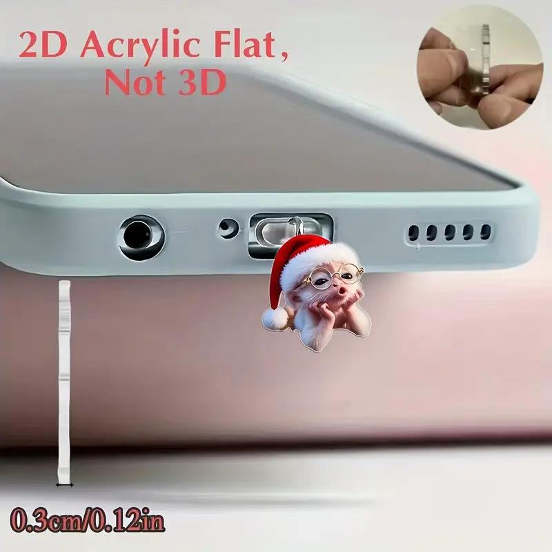 1/3 шт. Милый акриловый кулон-заглушка для пыли для телефона Чихуахуа для iPhone, Samsung и Xiaomi