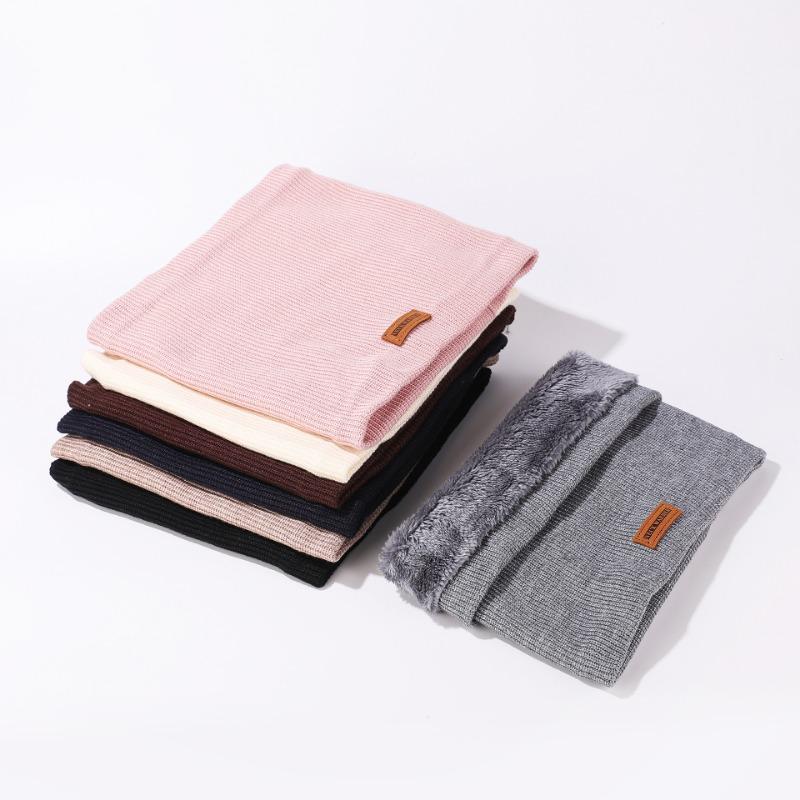 Thickened Knitted Scarf Women's Fashion Versatile Maillard Neck Cover Winter Velvet Thermal Mask Hot Sale
