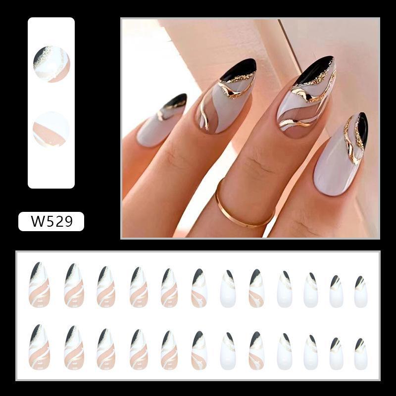 Pure Desire Pink French White Edge носимые накладные ногти