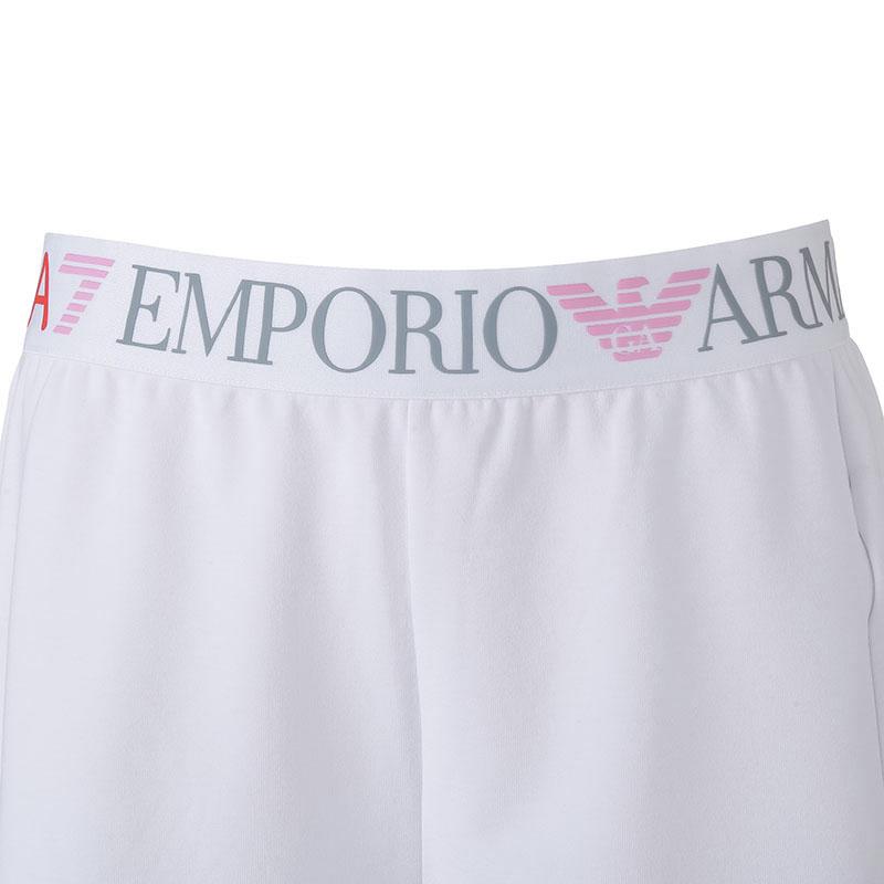 Emporio Armani EA7 Весна-Лето 2024 Спортивные повседневные шорты с принтом логотипа Женские шорты Белый 3DTS63-TJKWZ-1100