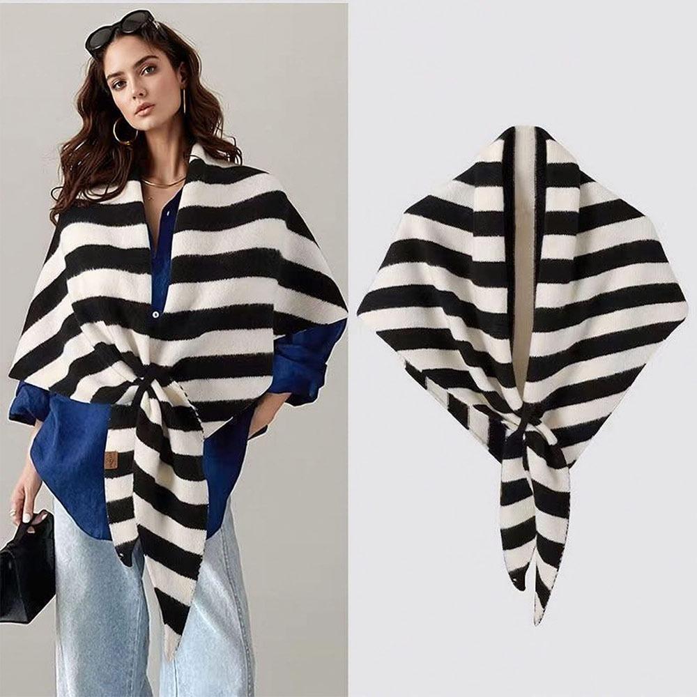 Soft Lightweight Triangle Scarf Warm Knotted Shawl Elegant Shoulder Shaw  Women
