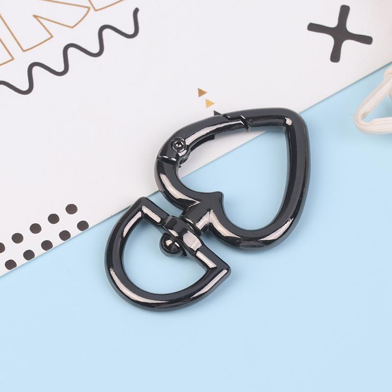 Сумка в форме сердца, вращающаяся, сплав, карабин, пружинный замок, открывающийся, брелок, карабин, соединитель, собачья цепь, пряжки, украшения своими руками