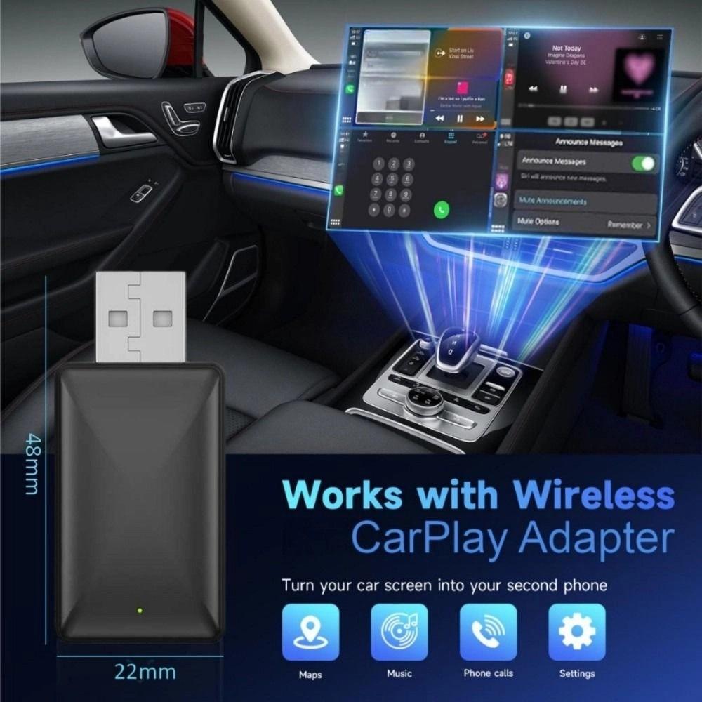 Преобразователь проводного CarPlay в беспроводной AI Box Plug and Play Автомобильная коробка Carplay для подключенного автомобиля Использование в транспортном средстве
