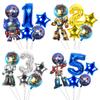 6Pcs Foil Balloons Birthday Theme Party Decoration Baby Shower Supplies Boy Kids Toys Air Globos