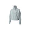 Solid Color Stand Collar Pullover Letter Embroidery Long Sleeve Jacket Women Jackets Platinum-Gray 537644-80
