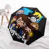 1pc Hogwarts Chibi Characters Umbrella with Plastic Handle,Cartoon Pattern,Suitable for All Seasons Multi-functional Umbrella357