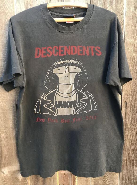 Descendents 2012 NY Riot Fest Graphic Charcoal Unisex Shirt Vtg S5XL WA3184 Unisex T-Shirt