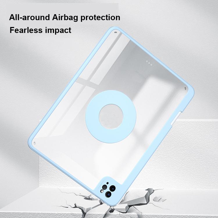 For iPad Mini 6 Case With Pencil Holder PU Leather Clear Hard Back Cover for iPad Mini 6 8.3 Inch 2021 Tablet Magnetic Cover