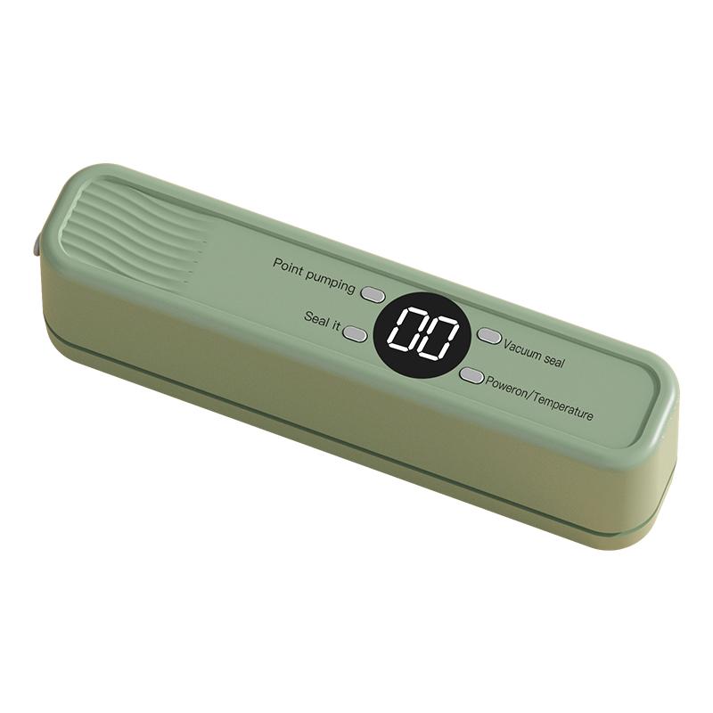 Беспроводной вакуумный упаковщик - Мощное всасывание 60 кПа, Портативный вакууматор для продуктов с 3 уровнями температуры, Функция внешней откачки