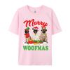 Christmas Pug Dog Merry Woofmas Dog Lover Tshirts Cotton Men Tees Printed T Shirts Preppy Style Funny Tshirts