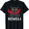 Футболка Мяукула Смешной Хэллоуинский Кот Вампир Дракула Костюм