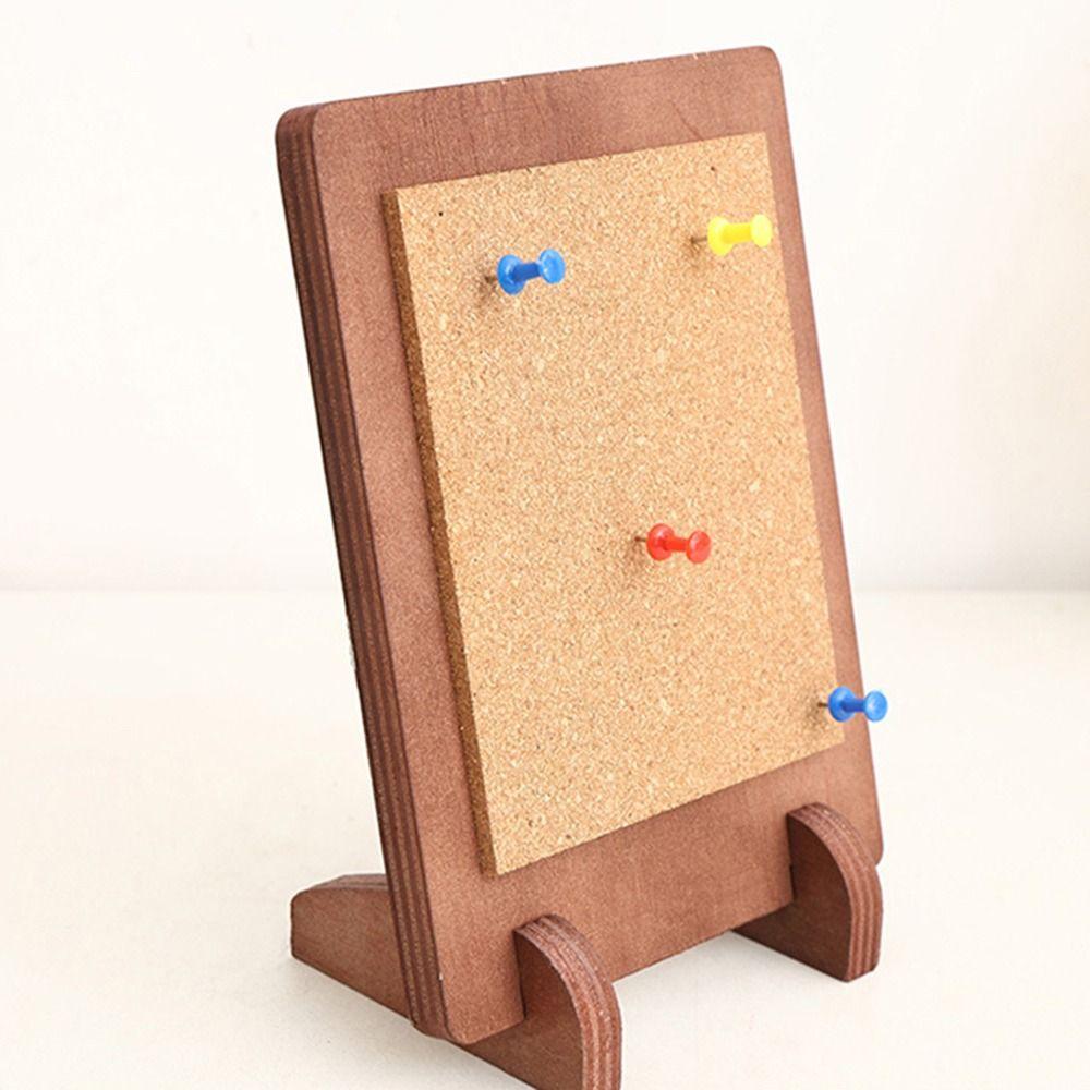 Soft Cork Notice Pin Memo Rack Solid Wood Photo Display Holder Tabletop Display Stand Home Decor