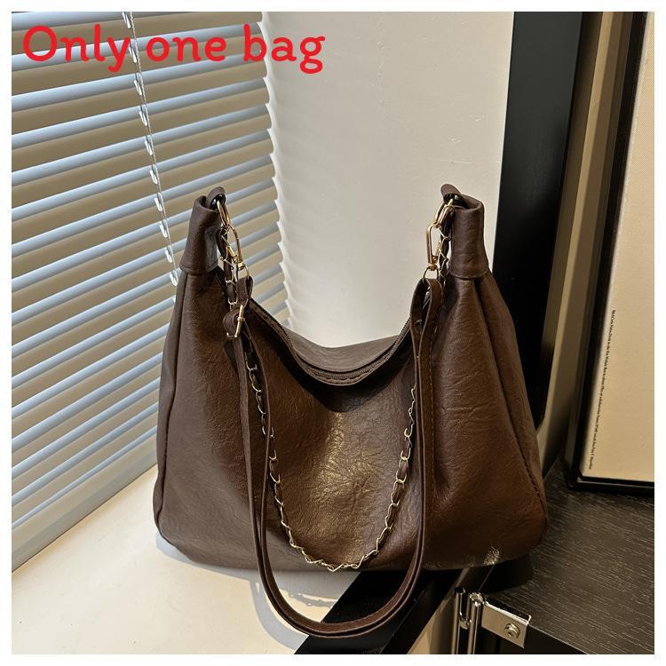 Minimalist Pu Tote Bag For Women With Large Capacity And Chain Accents For Daily Use