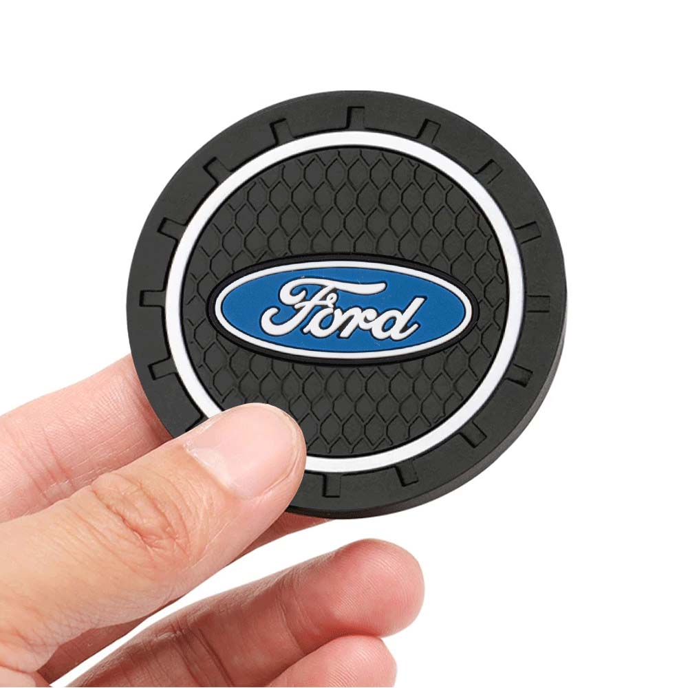 1/2pcs Car Anti-Slip Water Cup Pad Bottle Holder Mat Coaster For Ford Fiesta Ranger Fusion Escape Kuga Focus 3 Mustang Accessory