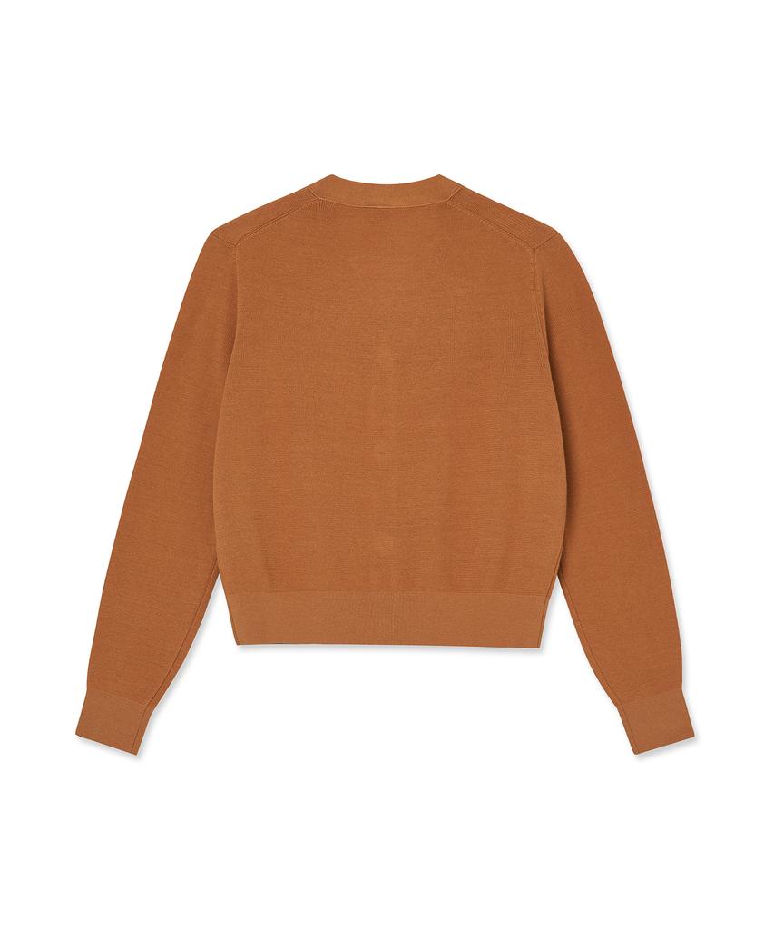 IOLO Women'S Cotton Pocket Cardigan_Orange